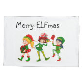Housse D'oreillers Papier Motif de Noël ELF (Dos)