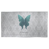 Housse D'oreillers Papillon à bijoux turquoise (devant)