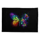 Housse D'oreillers Papillon arc-en-ciel (Dos)