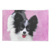 Housse D'oreillers Papillon (blanc et noir) Peinture - Dog Art (Dos)