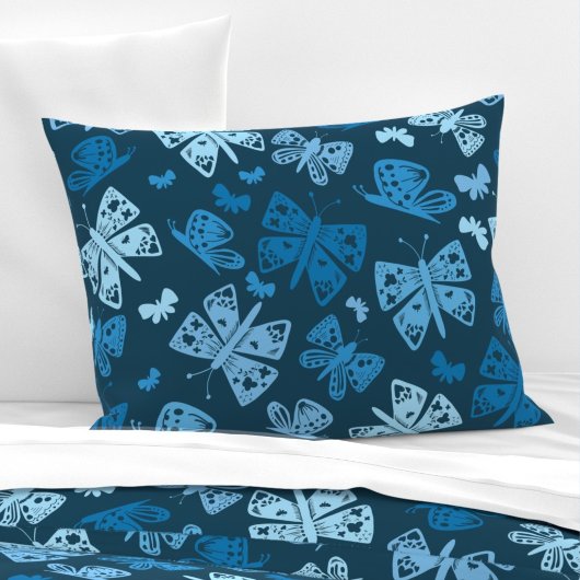 Housse D'oreillers Papillon bleu fantaisiste