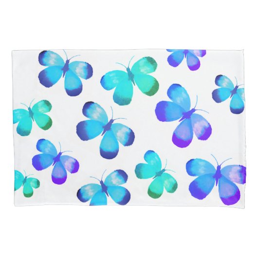 Housse D'oreillers Papillon bleu pâle à l'ombre (devant)