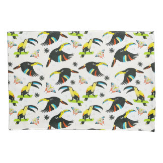 Housse D'oreillers Papillon de perroquet de la jungle tropicale estiv