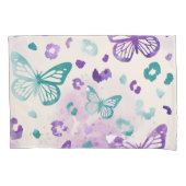 Housse D'oreillers Papillon léopard blanc (devant-gauche)