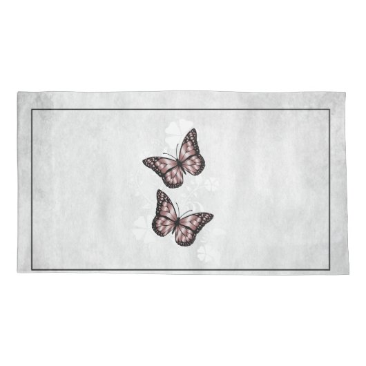 Housse D'oreillers Papillon rose Coussin Coque (Dos)