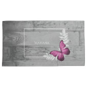 Housse D'oreillers Papillon rose Rustique Coussin Coque (devant-Droit)
