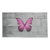 Housse D'oreillers Papillon rose Rustique Coussin Coque (Dos-gauche)