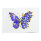 Housse D'oreillers Papillon Saphir Fleur (devant-Droit)