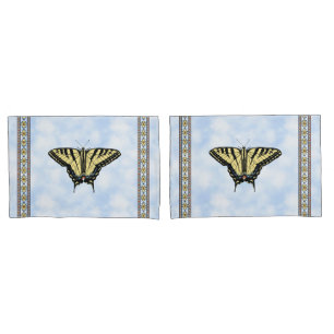 Housse D'oreillers Papillon Southwest Yellow Swallowtail Blue Sky