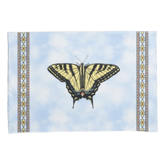 Housse D'oreillers Papillon Southwest Yellow Swallowtail Blue Sky (devant-Droit)