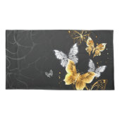 Housse D'oreillers Papillons blancs et dorés (Dos)