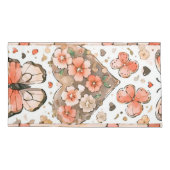 Housse D'oreillers Papillons, Coeurs et Fleurs (Dos)
