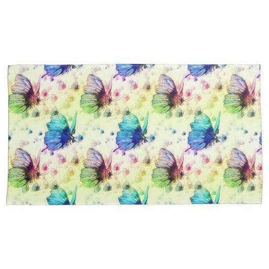 Housse D'oreillers Papillons d'aquarelle (devant-Droit)