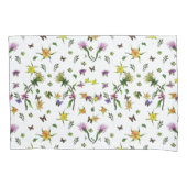 Housse D'oreillers Papillons et fleurs (devant-gauche)