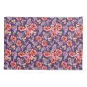 Housse D'oreillers Papillons et fleurs de pavot (Dos)