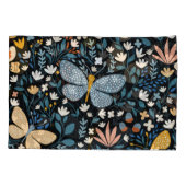 Housse D'oreillers Papillons Floral : Main Tirée Sans Couture. (Dos)
