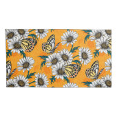 Housse D'oreillers Papillons Jézabel et fleurs marguerites (Dos-Droit)