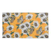 Housse D'oreillers Papillons Jézabel et fleurs marguerites (Dos-gauche)