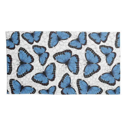 Housse D'oreillers Papillons morpho bleu (Dos-Droit)