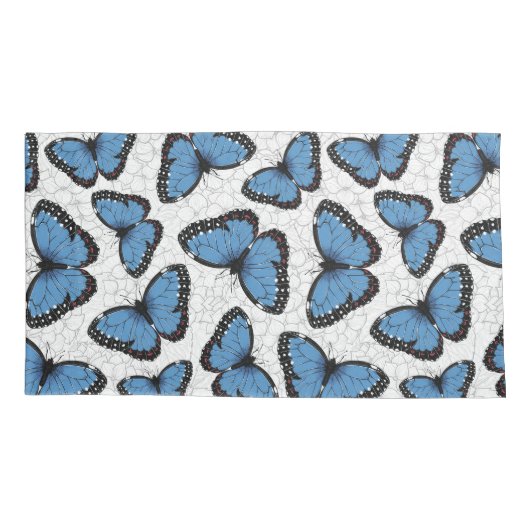 Housse D'oreillers Papillons morpho bleu (Dos-gauche)