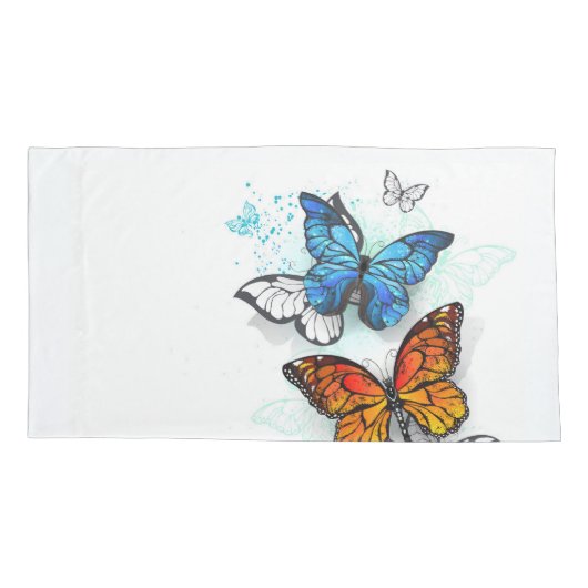 Housse D'oreillers Papillons volants Morpho et Monarch (Dos)