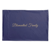 Housse D'oreillers Pâque hébraïque bleu et or de minuit (Dos)