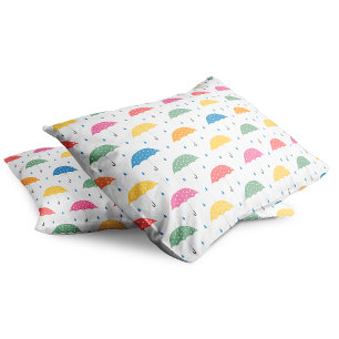 Housse D'oreillers Parade des parapluies arc-en-ciel, Collection jour