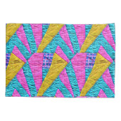 Housse D'oreillers Parcelle de Faux Patchwork Inspirée Boho Trompe L' (Dos)