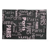 Housse D'oreillers Paris, noir, rose, paris (Dos)