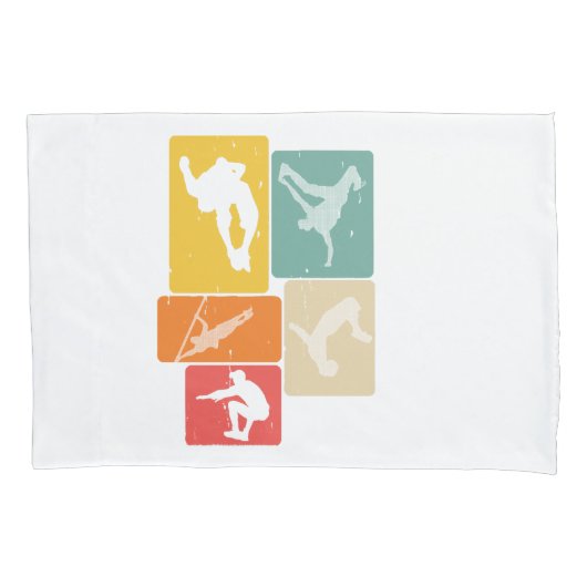 Housse D'oreillers Parkour Freerunner Traceur Retro Freerunning (devant)