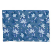 Housse D'oreillers Parrot Exotique-Blanc Bleu Plumes Répéter (devant)