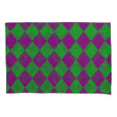 Housse D'oreillers Parties scintillant de diamants violet et vert (devant-gauche)