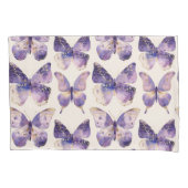 Housse D'oreillers Parties scintillant de papillons Purple Gold (devant-gauche)
