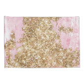Housse D'oreillers Parties scintillant d'or rose fille (Dos-Droit)
