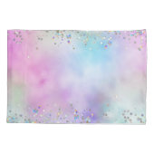 Housse D'oreillers Parties scintillant holographique Rainbow Pastels  (Dos)