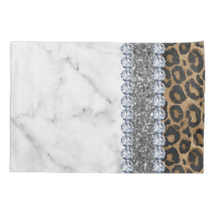 Housse D'oreillers Parties scintillant intérieure Chic Gold Rose Leop