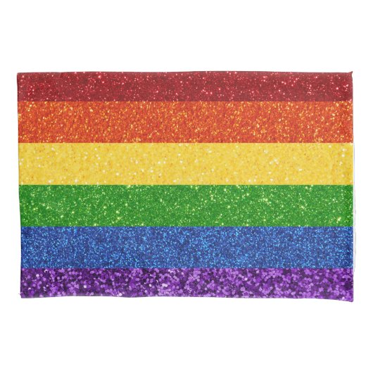 Housse D'oreillers PARTIES SCINTILLANT LGBT Rainbow Pride Coussin Coq (devant)