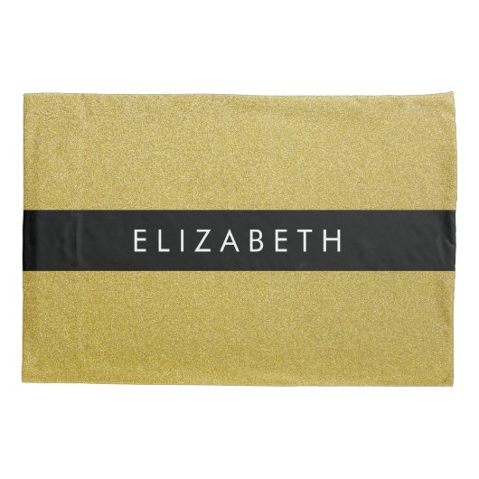 Housse D'oreillers Parties scintillant Or, Arrière - plan Parties sci (Dos)