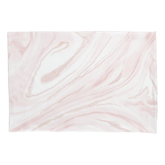 Housse D'oreillers Parties scintillant rose moderne marbre (devant)