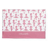 Housse D'oreillers Parties scintillant rose petite fille Ballerina Ba (Dos)