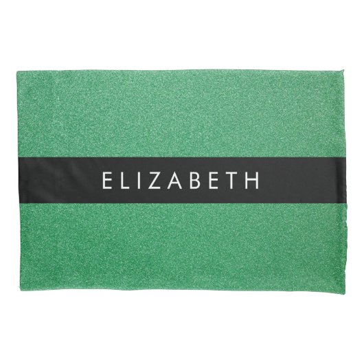 Housse D'oreillers Parties scintillant verte, Arrière - plan Parties  (devant)