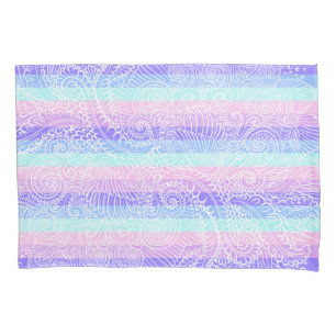 Housse D'oreillers Pastel Candy Motif d'Imaginaire doux rayé