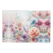 Housse D'oreillers Pastel Dreamscape Aquarelle Florale (Dos)