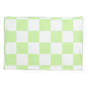 Housse D'oreillers Pastel Green À damiers En vichy Motif (Dos)