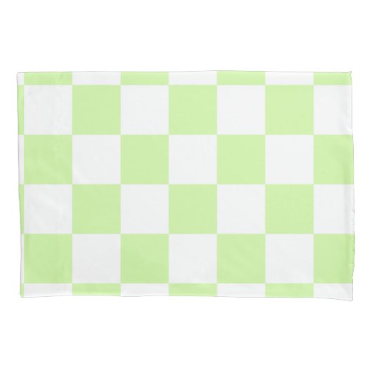 Housse D'oreillers Pastel Green À damiers En vichy Motif (devant)