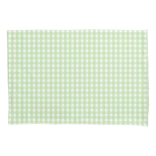 Housse D'oreillers Pastel Green En vichy Motif (devant)
