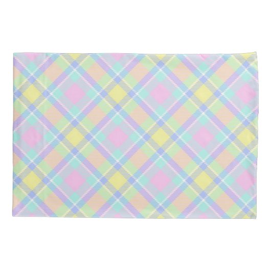 Housse D'oreillers Pastel plaid (Dos)
