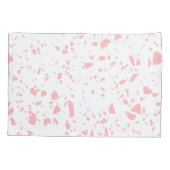 Housse D'oreillers Pastel rose blanc Abstrait Terrazzo Motif (Dos-gauche)
