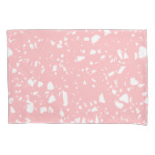 Housse D'oreillers Pastel rose blanc Abstrait Terrazzo Motif (devant-gauche)