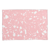 Housse D'oreillers Pastel rose blanc Abstrait Terrazzo Motif (devant-Droit)